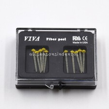  10 Pcs/ 1 Box Dental Refill Drills Glass Fiber Post Screw Thread 1.2mm Yellow