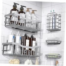 Shower Caddy 5 Pack,Adhesive Shower Organizer for Bathroom Storage Home