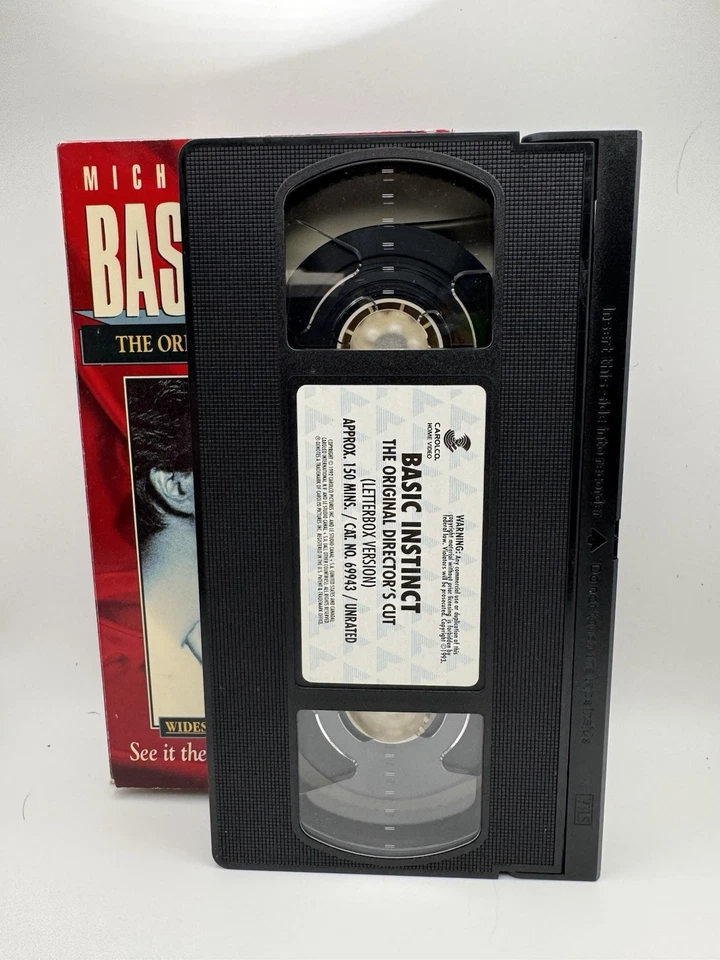 Basic Instinct- 1992 Letterbox Director’s Cut VHS - Michael Douglas/Sharon Stone - Image 2 of 2