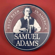 Samuel Adams Pin Button Red Blue Vintage Best Beer In America Collectible