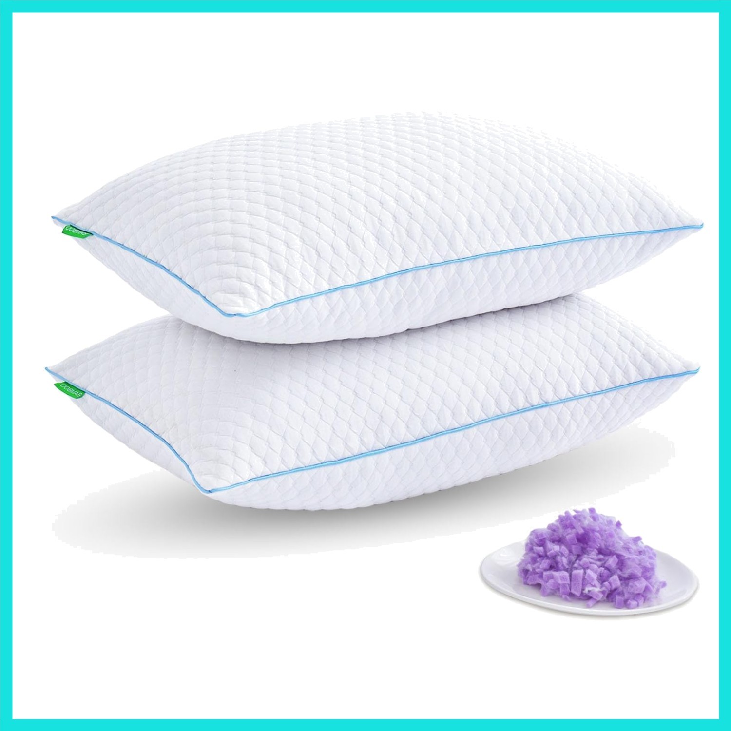 For Sleeping 2 Pack - Cooling Bed Pillows Standa...