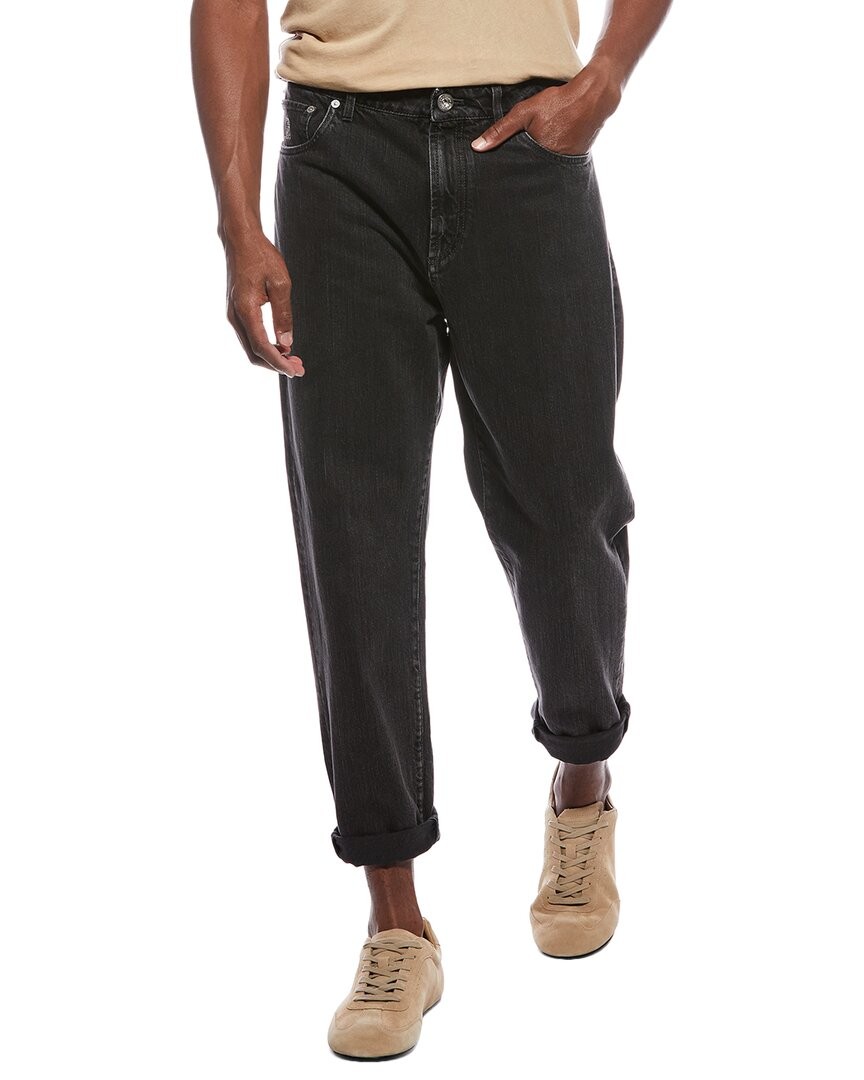 Brunello Cucinelli Черные свободные джинсы мужские 50 124490₽