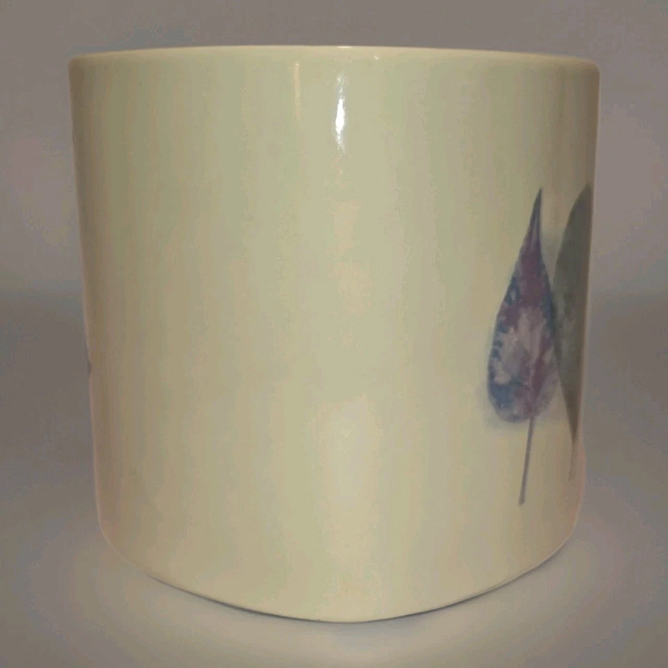 Portmeirion Croscill Tissue Box Cover Leaves Purple Grey Brown Resin Leaf Fall - Image 3 of 4