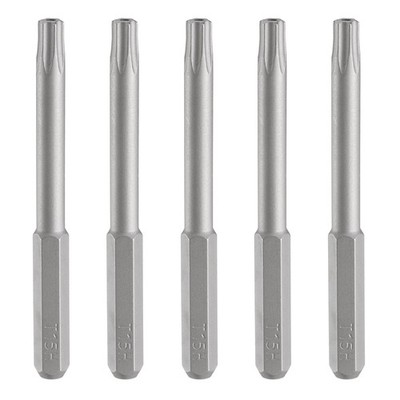 5 Stück T15H Torx Schraubendreher Bit 5/32'' Sechskantschaft 45mm Länge 6-Punkt