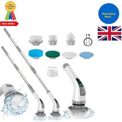 Elektrischer Spin Scrubber, 2025 Upgrade 7 in 1 Elektrische Reinigungsbürste, 360 U/min Po...