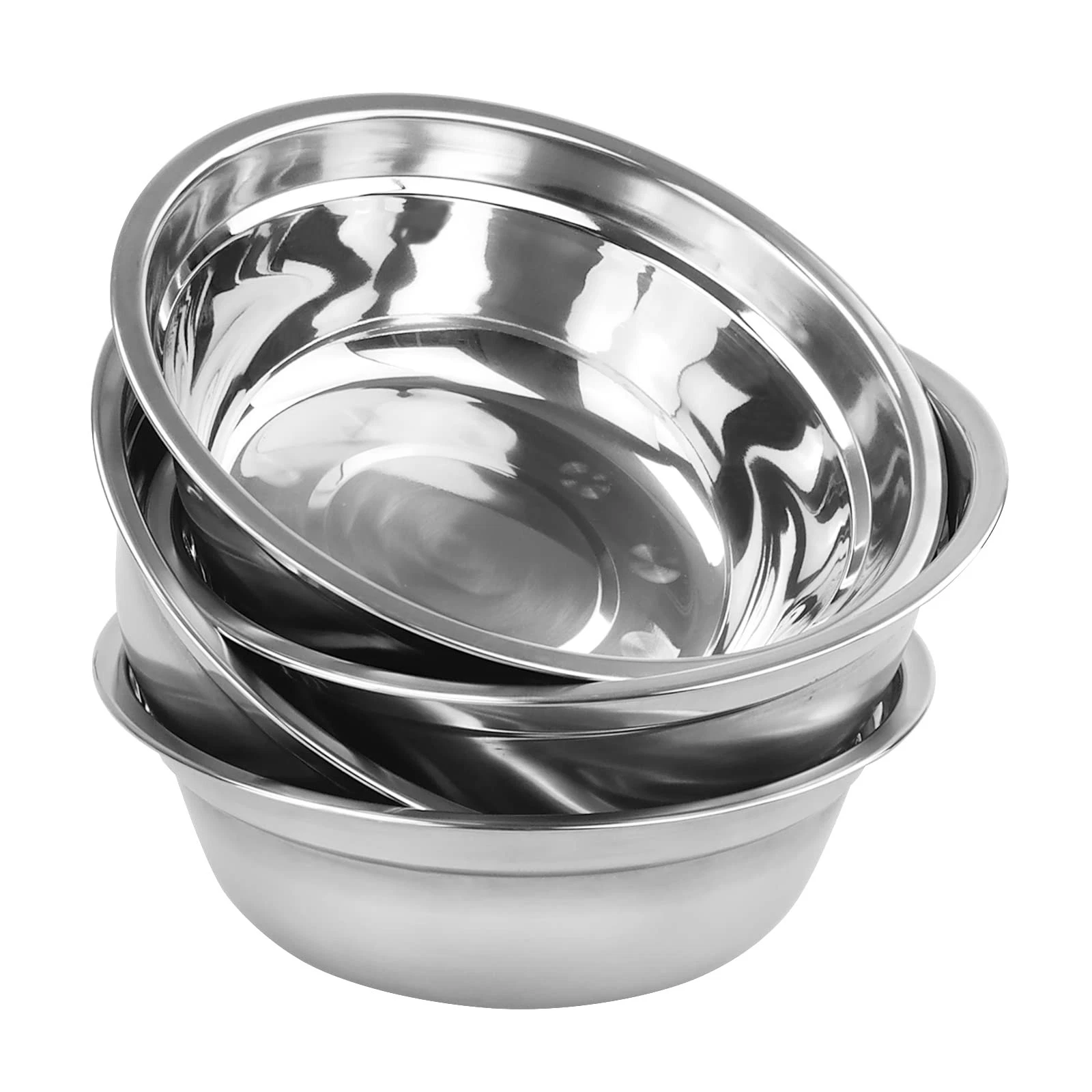 Stainless Steel Mixing Bowls for Kitchen, 4 Pack 8.6" Mixing Bowls Set, Stack...