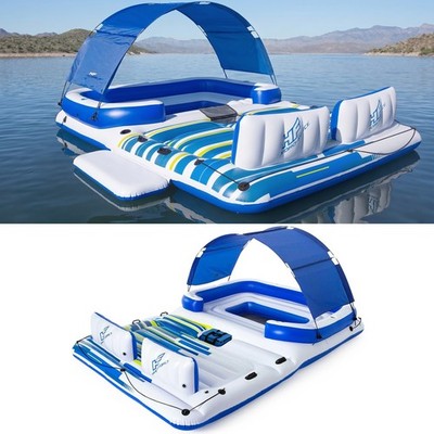 BESTWAY Badeinsel Tropical Breeze Schwimminsel 6 Personen aufblasbar 389x274cm