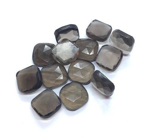 AAA Natural Smoky Quartz Cushion Rose Cut Loose Gemstone Making All Jewelry - Picture 8 of 10