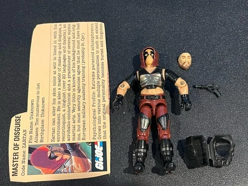 gi joe lot figure 1984 Zartan 100% complete W/fc High Grade Mint