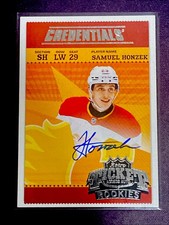 2024-25 Upper Deck Credentials SAMUEL HONZEK RC AUTO RETRO TICKET ACCESS ROOKIES