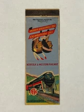 Norfolk & Western Railway Matchbook Cover The Pocahontas The Powhatan Arrow N&W