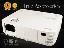 REFURBISHED NEC M323W DLP 4K Projector for Gaming 3200 Lumens 3D 2160p w/Kit
