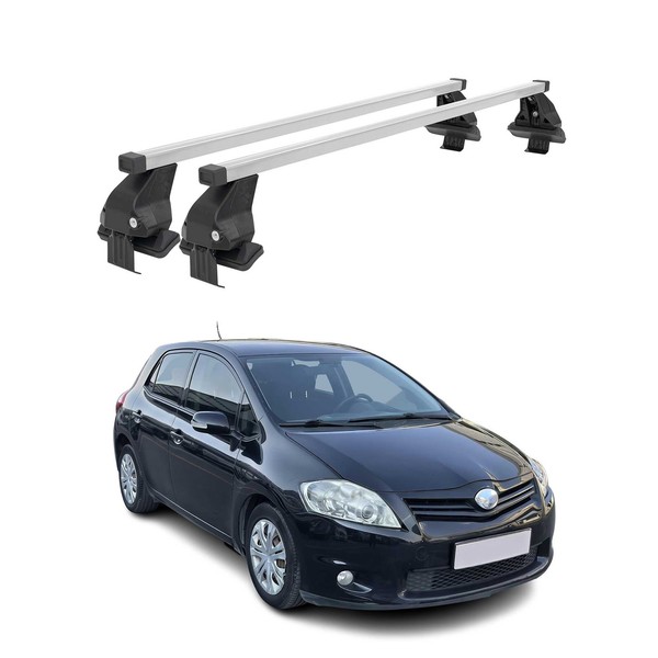 Menabo DachträGer GrundtäGer FüR Toyota Auris Mk1 2006-2012 50Kg Stahl Silber 2X-image