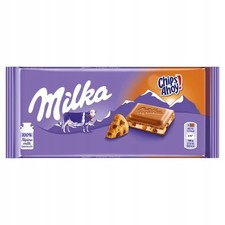 Barra de chocolate con leche Milka Chips Ahoy Alpine con piezas de galleta 100 g