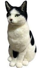 Handmade Wool Felt Cat Figurine 28cm Animal Art Japan