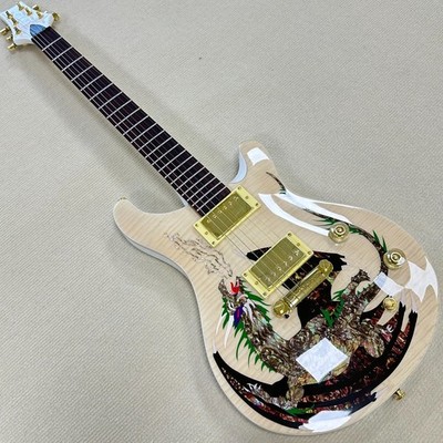 Custom PRS  Dragon Pattern Electric Guitar Gold Hardware 22frets US Warehouse
