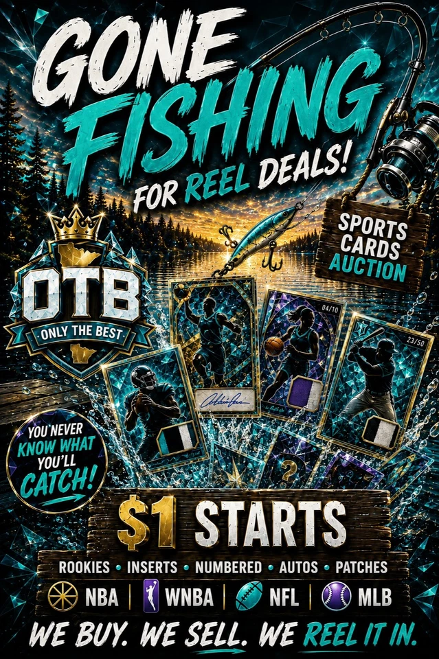 Reel Deals 🎣 Sports Trading Card Singles – $1 Starts