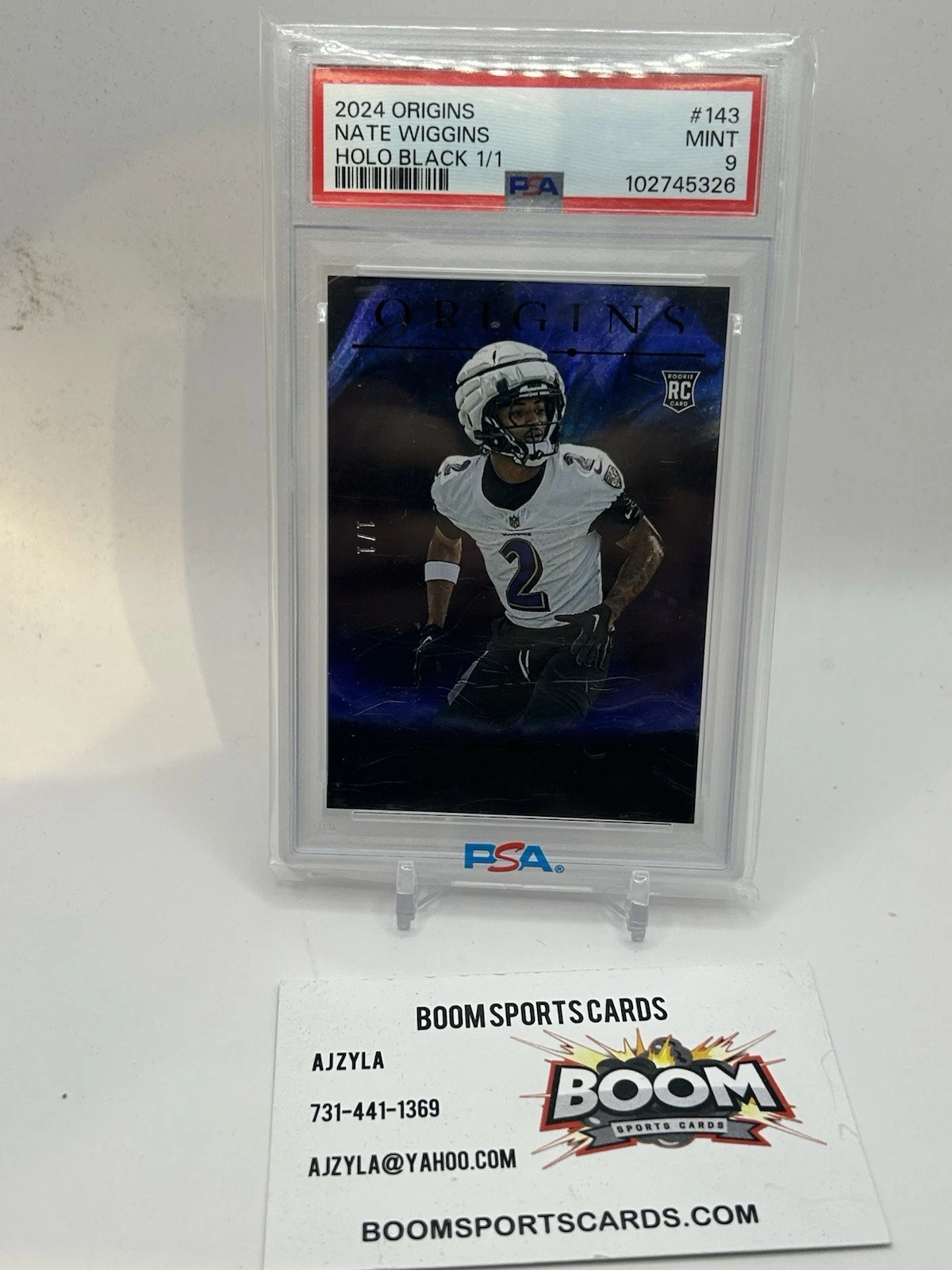 Nate Wiggins Panini Origins #143 Holo Black 1/1