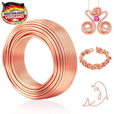 Aluminium Draht 9 Gauge flexibel für Schmuck Basteln Gartenarbeit Modellieren