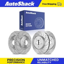 Front Rear Drilled Slotted Brake Rotors for Dodge Grand Caravan Journey V6