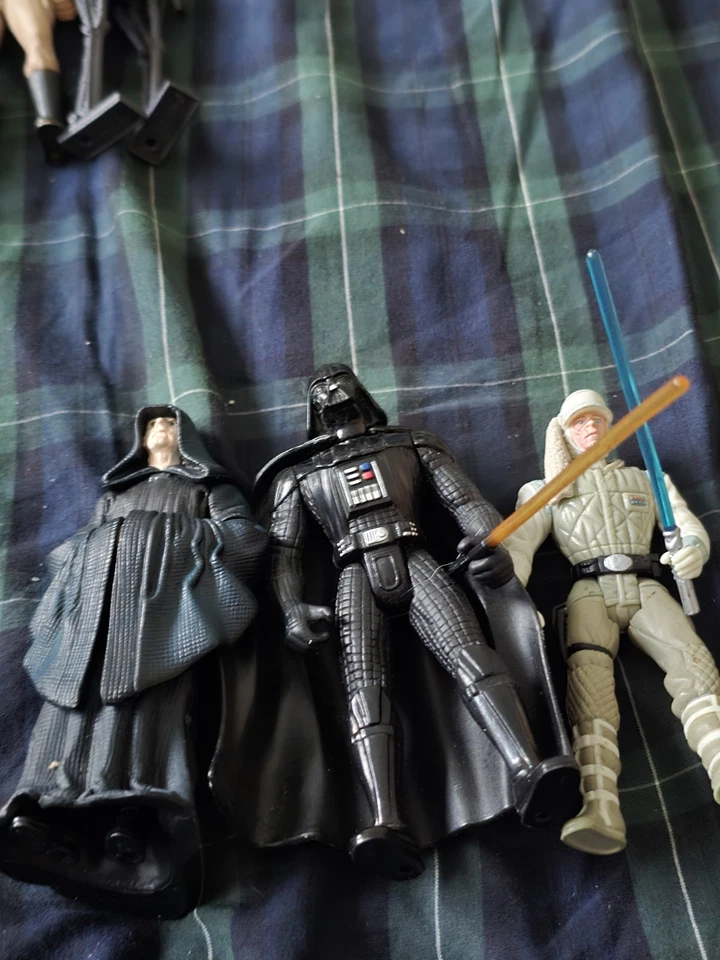 Star Wars Action Figure Lot (13) Kenner Hasbro POTF2 1990s Luke Han Vader Boba - Image 4 of 4