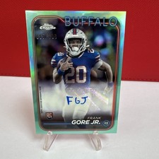 2024 Topps Chrome Frank Gore Jr. RC Rookie Auto Aqua /199 Buffalo Bills 🦬💎