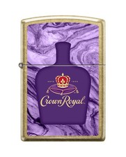 Zippo 3610,   "Crown Royal Logo Lighter, Street Brass Finish