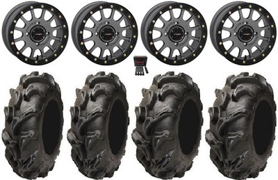 System 3 SB-5 Grey 14'' Wheels 27'' Mega Mayhem Tires Renegade Outlander