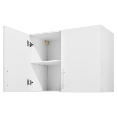 Uimoso Laundry Room Wall Cabinet with 2-Tier Storage and Double Doors, 32 in