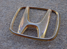 Honda H 3.625 Gold Trunk Emblem Badge Logo Civic Accord Oem Genuine Original