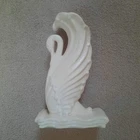 Vintage Haegar Pottery Swan Vase Art Deco~White Matte Finish #3276