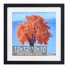 12x12 Picture Frame Black, Solid Wood Diamond Art Painting Frames 30x30cm, Di...