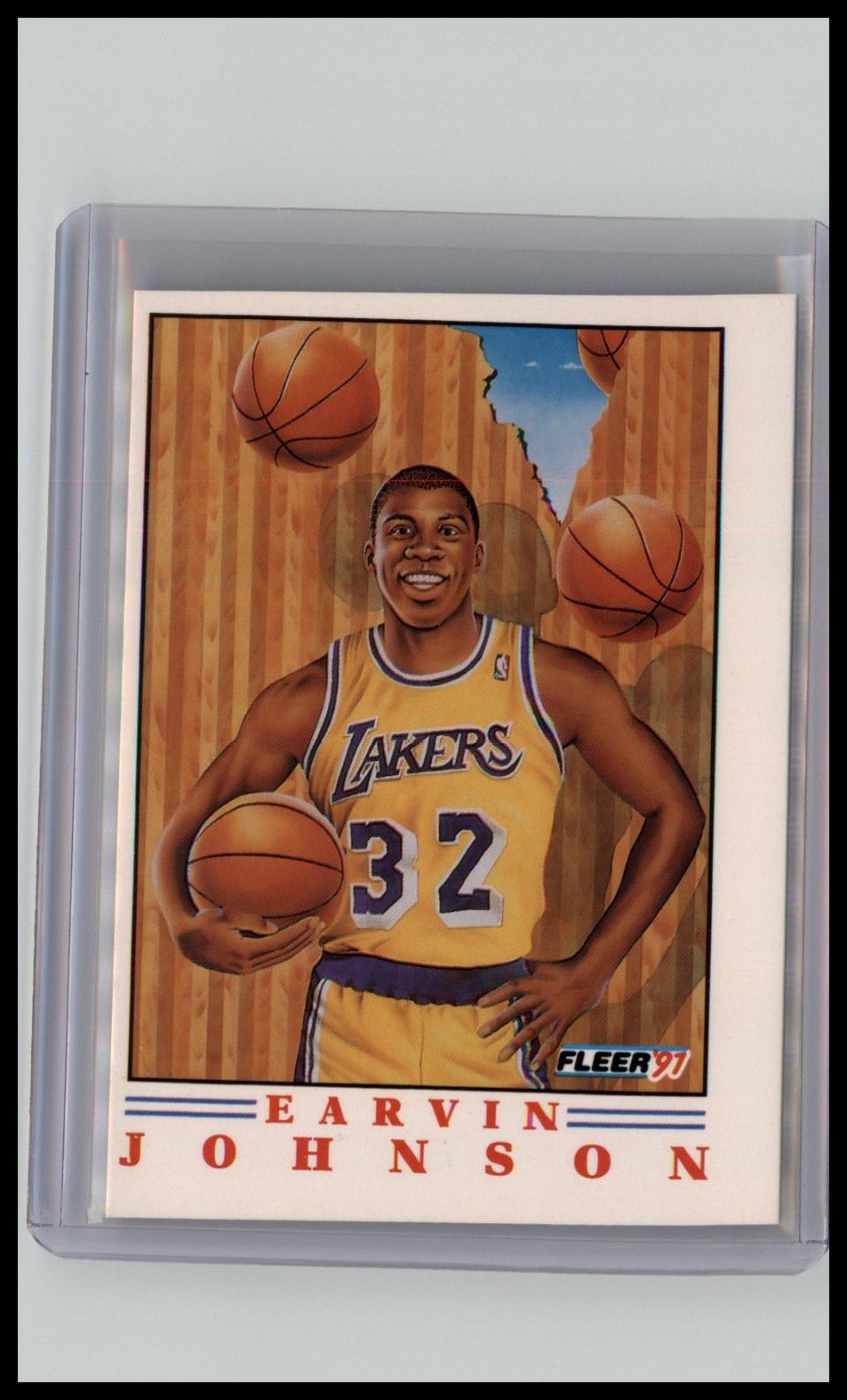 1991-92 Fleer #6 Earvin Johnson Pro-Visions (Off-Center)