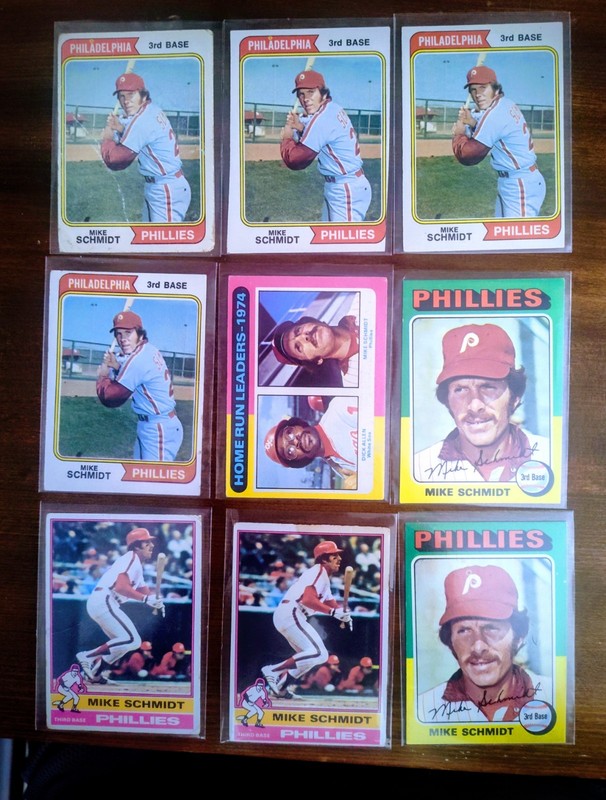 1974-1990 M. Schmidt Cards -4 Autographs- Graded O Pee Chee Tiffany Number Cards
