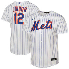 New York Mets Francisco Lindor 12 Nike White Home Jersey Youth M
