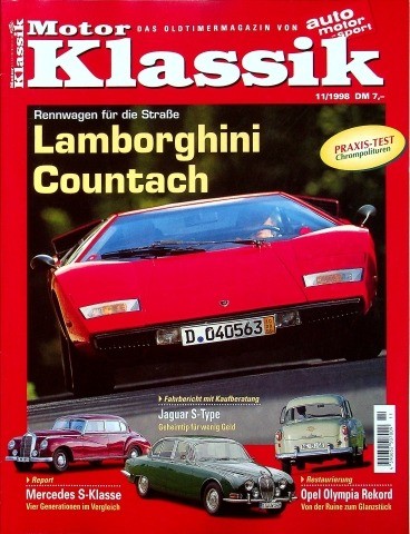 2) Motor Klassik 11/1998 - Maybach SW 38 mit 140PS i - Audi 80 GTE mit 110PS im