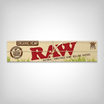 RAW Organic King Size Slim Papers 32 Blatt - Bio-Hanf ungebleicht Slow Burn