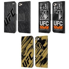 OFFICIAL UFC LOGO GRAPHICS LEATHER BOOK WALLET CASE FOR APPLE iPOD TOUCH MP3