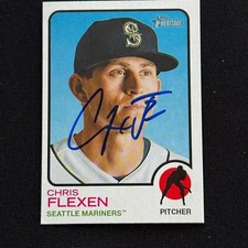 CHRIS FLEXEN Signed Autograph 2022 Topps Heritage Baseball Card SEA Mariners #94