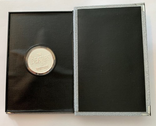 The Beatles 1992 The Beatles For Sale Record 1.ozt .999 Silver Coin Case And Box - Picture 3 of 7
