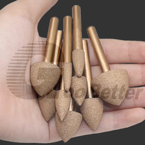12mm-25mm Diamond Brazing Burr Grinding Engraving Drill Bit for Dremel 6mm Shank - Picture 8 of 9