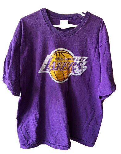 T-shirt Vintage Nike Lakers - Swoosh Center - Jaune - Taille XXL - Années 2000
