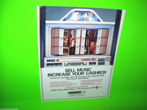 LASERSTAR CD-100 By ROWE AMI 1990s ORIGINAL JUKEBOX PHONOGRAPH SALES FLYER - Picture 1 of 2