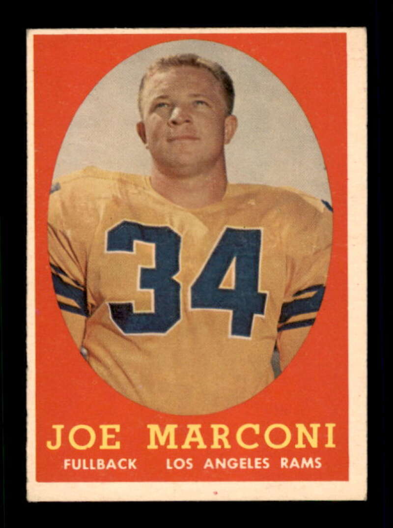 1958 Topps #63 Joe Marconi GVG RC Rookie LA Rams 563475 | eBay