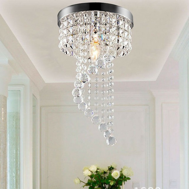 4 Lights Modern Crystal Chandelier Ceiling Light Pendant Fixture Drum Lamp Shade