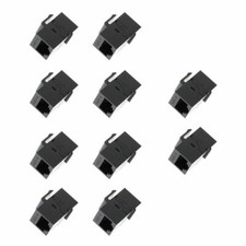 15 Cat6 RJ-45 F/F Ethernet Coupler Joiner Snap-In Jack Keystone Wall Plate Black