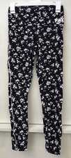Victoria  s Secret Pink Ultimate Leggings Black White Purple Floral Size S Small