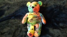 Muhammad Ali Bear Beanie Bean 1999 Ali Salvino's Bammers RAINBOW PROMO WITH COA