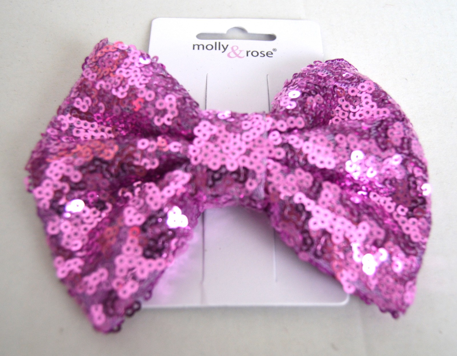 NEW 12cm Shiny Purple Pink Sequin Bow Fork Hair Clip Fashion Womens Accessories