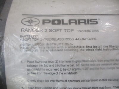 NOS Polaris OEM Black Ranger 2 Soft Top 2873866 | eBay